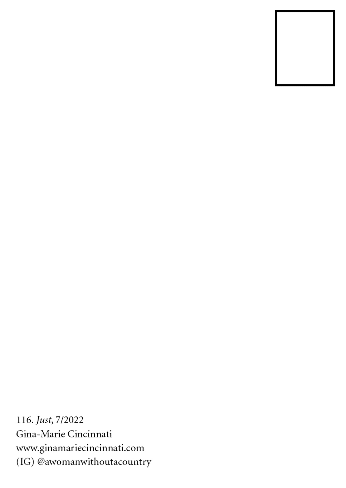 116. Just A5 Postcard