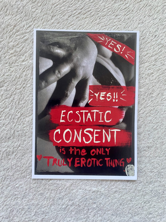 Ecstatic Consent A6 Postcard