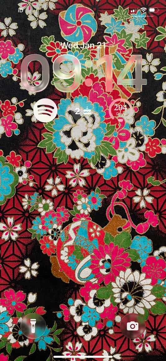 High-Resolution Mobile Phone Wallpaper: Chiyogami Paper 3