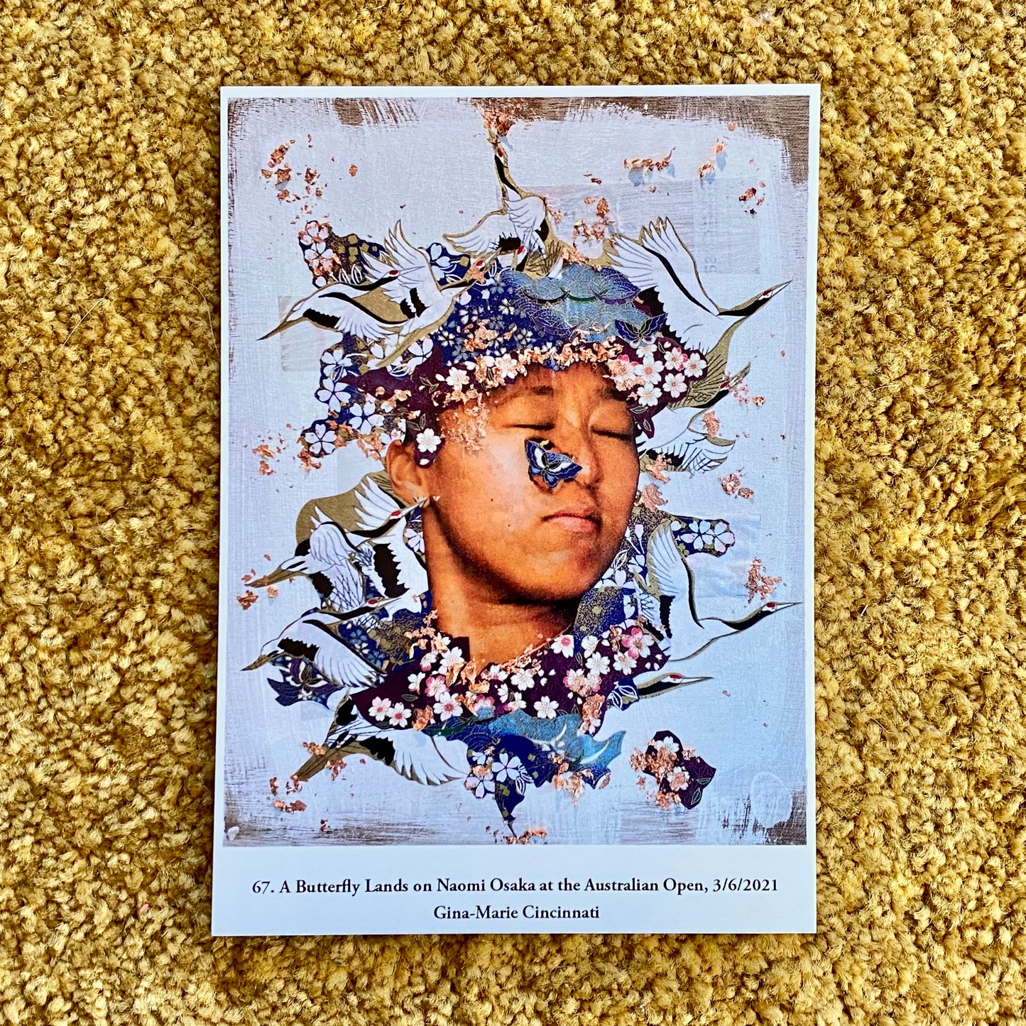 67. A Butterfly Lands on Naomi Osaka at the Australian Open A5 Postcard