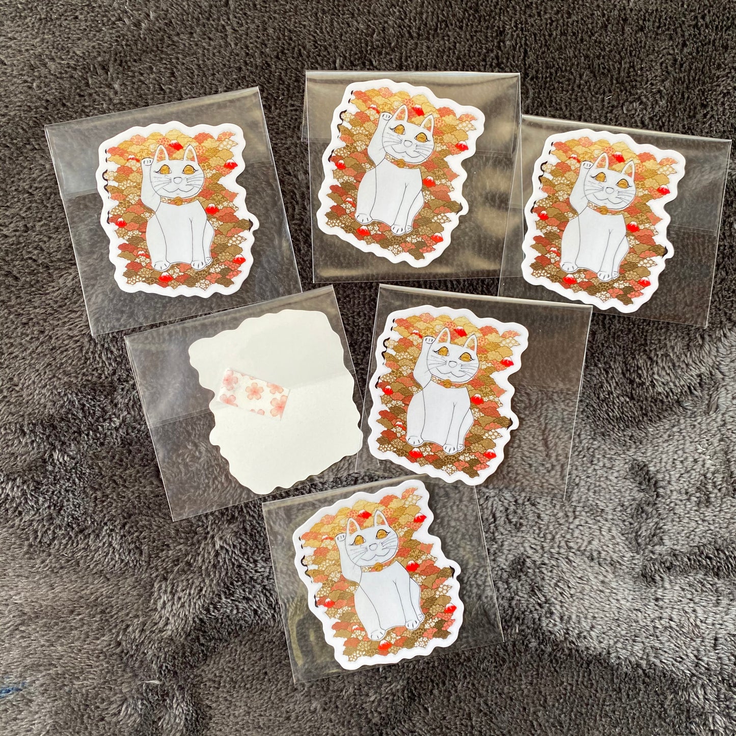 56. Pink/Gold Neko Sticker