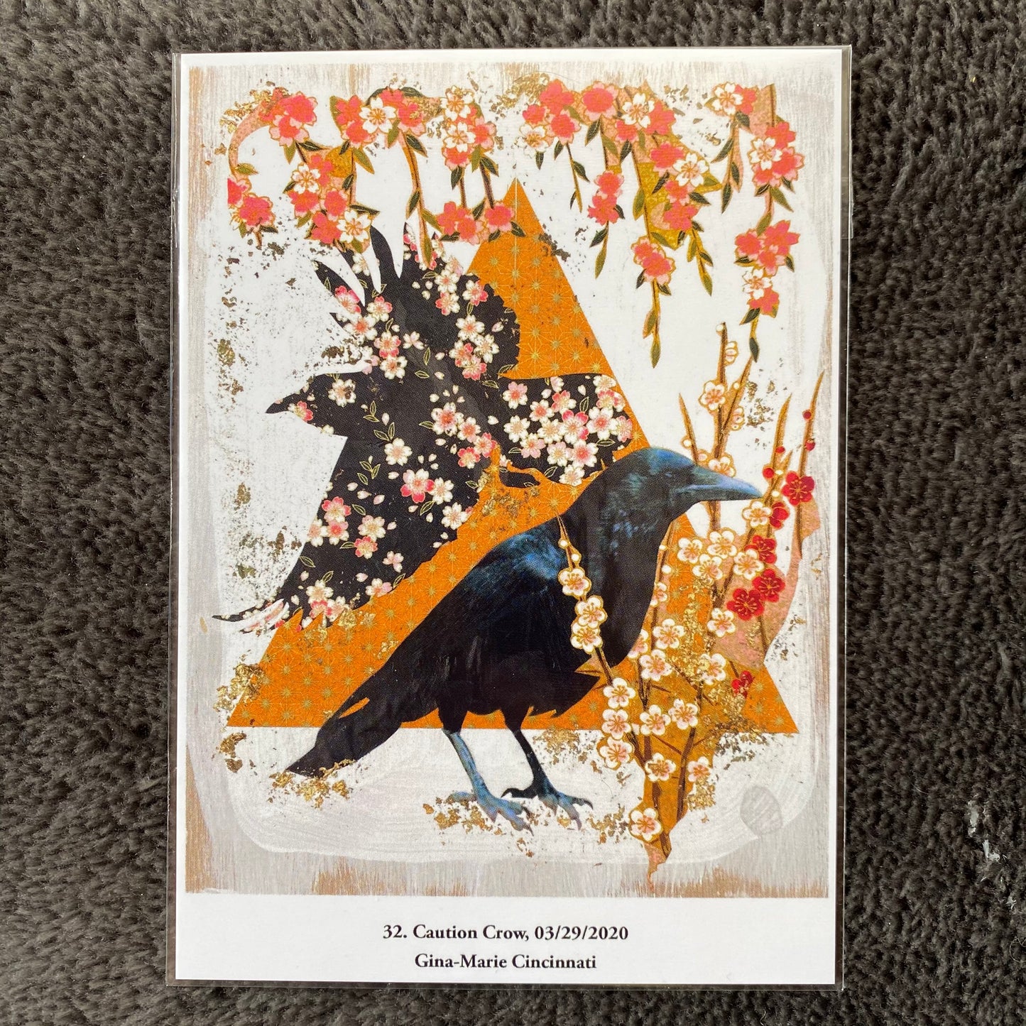 32. Caution Crow A5 POSTCARD